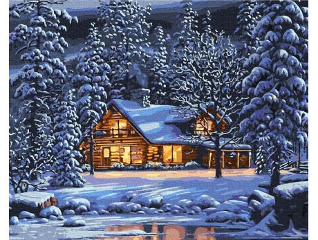 W zimowy wieczór 40x50cm