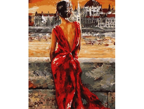 Myśląc nad rzeką 40x50cm
