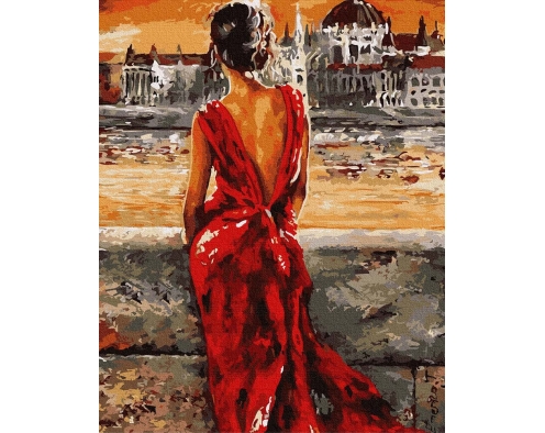 Myśląc nad rzeką 40x50cm