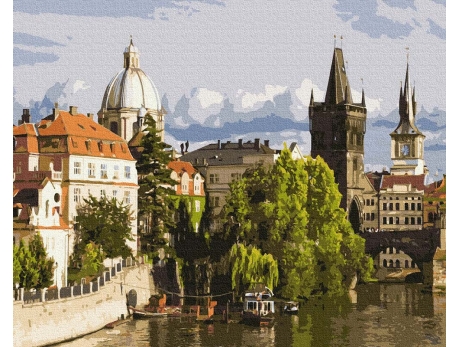 Rzeka Wełtawa. Praga