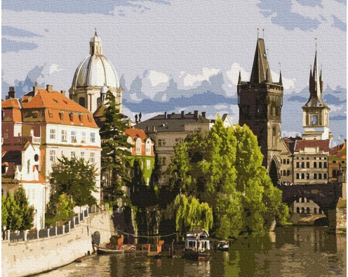 Rzeka Wełtawa. Praga