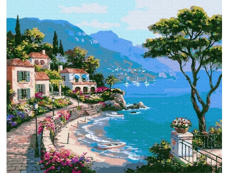 Śródziemnomorska zatoka 40x50cm