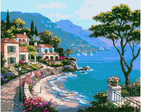Śródziemnomorska zatoka 40x50cm