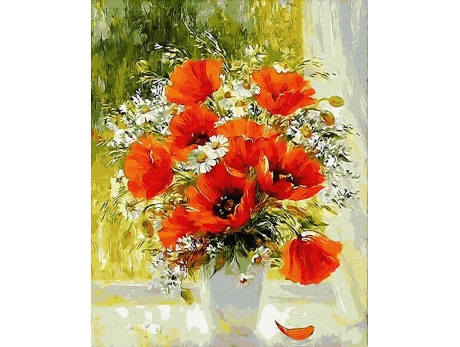 Maki i stokrotki 40x50cm