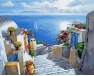 Schody do morza(Santorini) 40x50cm