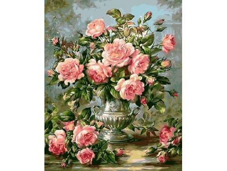 Górski rumiankowy krajobraz 40x50cm
