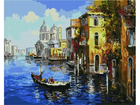 Kobieta w kolorowej sukni 40x50cm