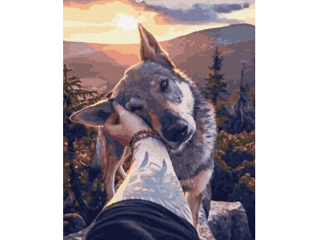 Wyhaftowany świat 40x50 cm
